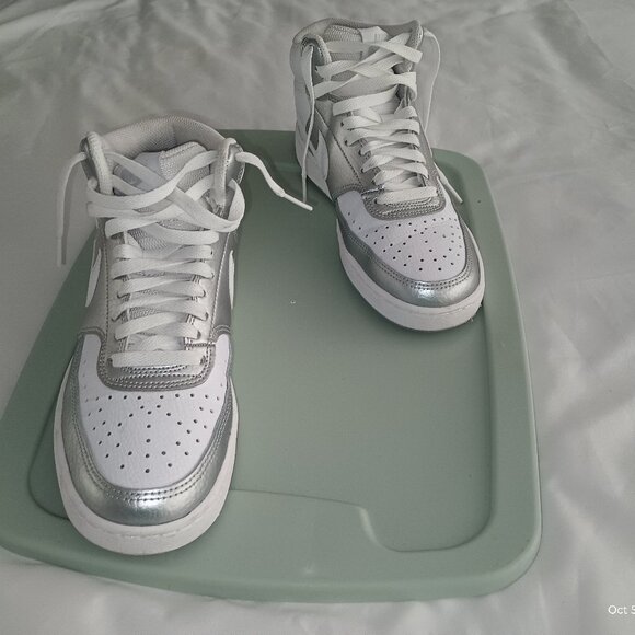 Unique Silver and White Nikes - Picture 1 of 5